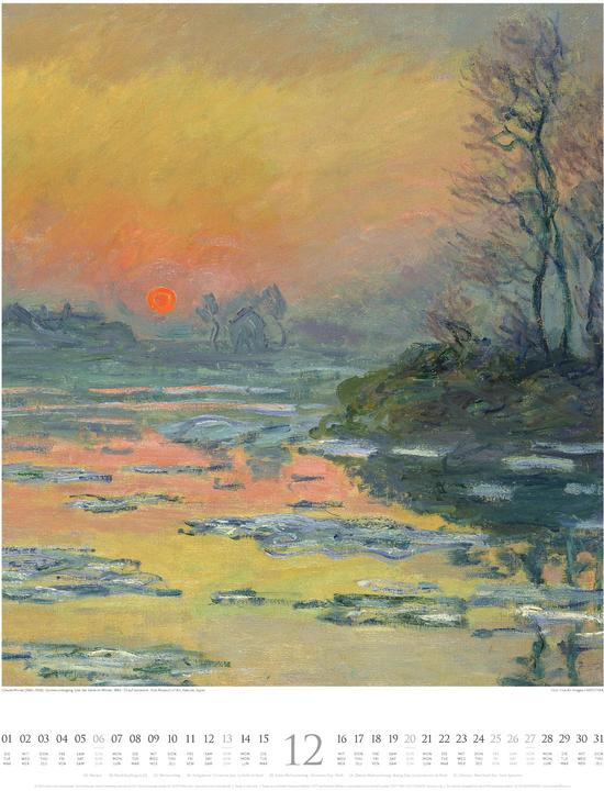 Image du produit Claude Monet - Wasser und Licht Kalender 2026 (Couverture rigide, Français, Allemand, Anglais)
