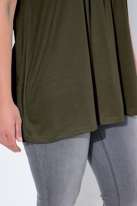 Actual product image Ulla Popken Essential Front Pleat Tee (58, 60)
