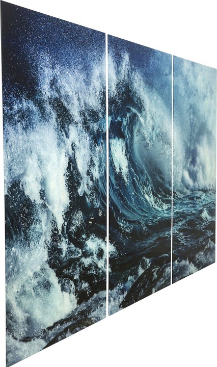 Produktbild Kare Design Bild Glas Triptychon Wave 160x240cm (3/Set) (160 x 240 cm)