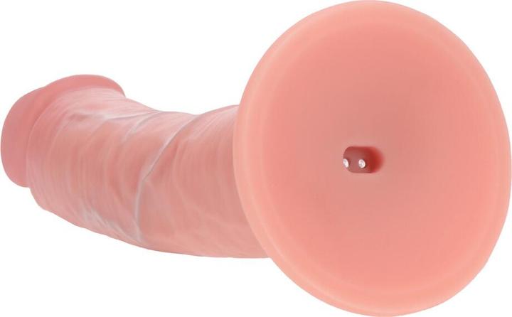Produktbild RealRock Dual Density Silicone Curved Realistic Vibrating Dildo with Suction Cup - 6 / 15,5 cm - Flesh