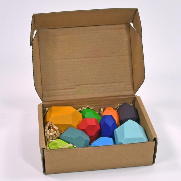 Actual product image Kögler Stacking stones made of wood, building blocks, col