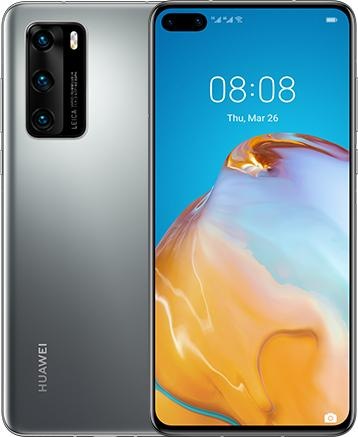 Actual product image Huawei P40 (128 GB, Silver Frost, 6.10", Hybrid Dual SIM + eSIM, 50 Mpx, 5G)