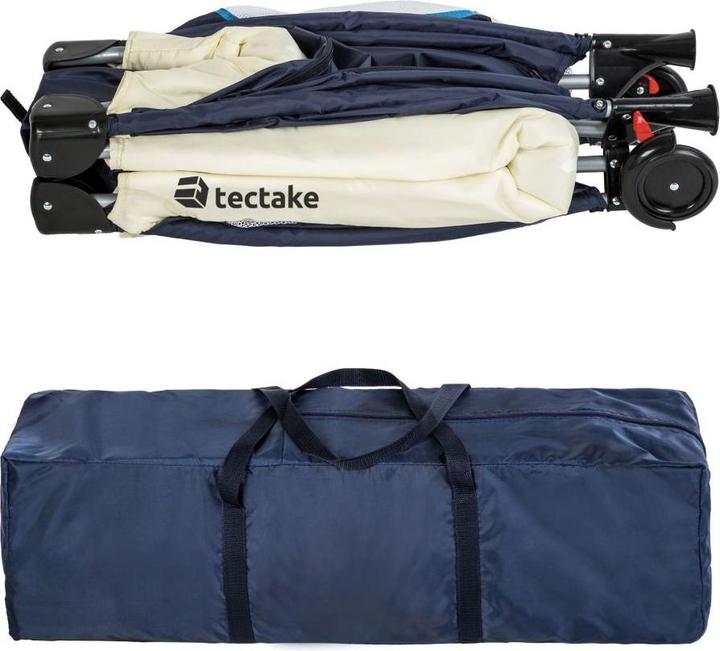 Produktbild tectake Kinderreisebett Hund mit Wickelauflage und Transporttasche (60 x 120 cm)