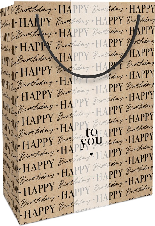 Immagine prodotto Zishka Borsa da trasporto in carta Kraft con compleanno in pergamena (Borsa da regalo)