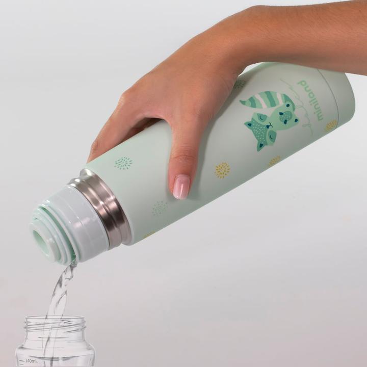 Actual product image Miniland Stainless steel insulated flask Silky Thermos