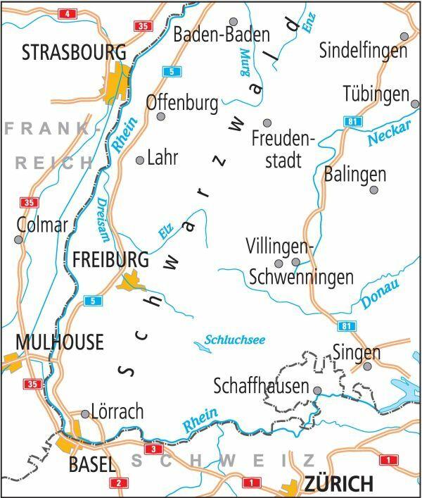 Produktbild ADFC-Radtourenkrte 24 Schwarzwald Oberr