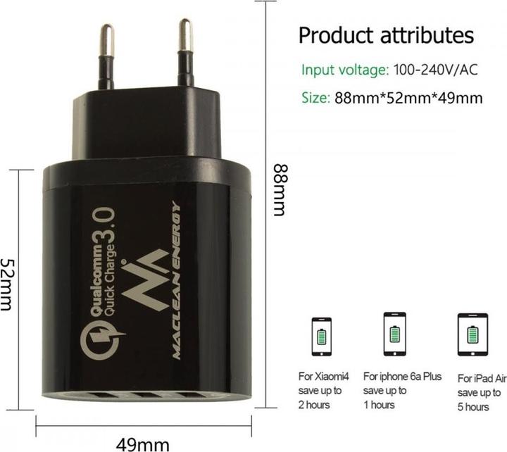 Produktbild Maclean MCE479 - (15 W, 3 Ports)
