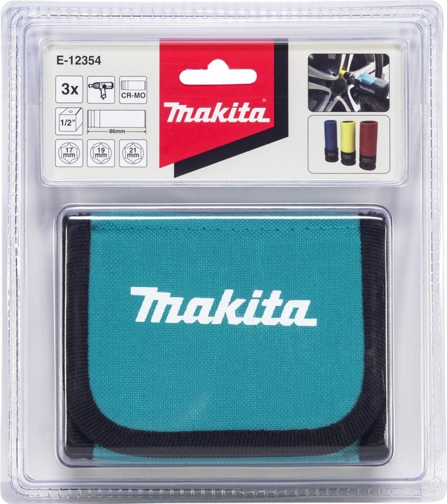 Actual product image Makita Socket wrench set 3 pieces 1/2 (21 mm, 19 mm, 17 mm)