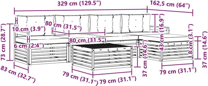 Produktbild vidaXL Outdoor-Sofa