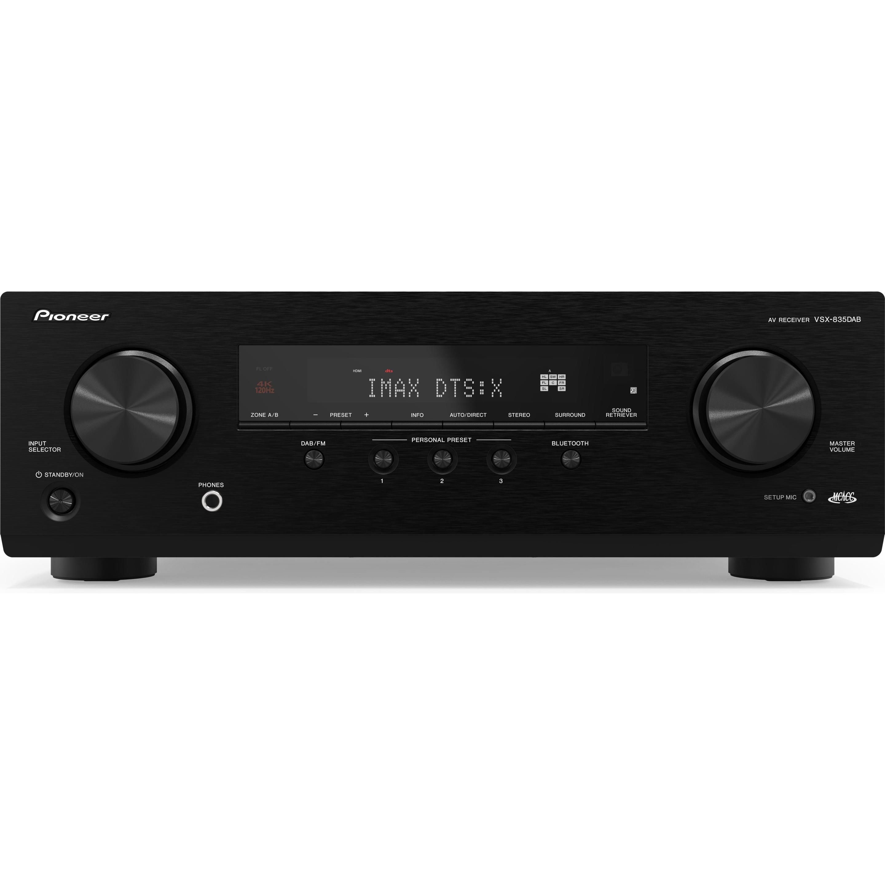Pioneer VSX-835D (7.2 Kanal, DAB, FM), AV Receiver, Schwarz