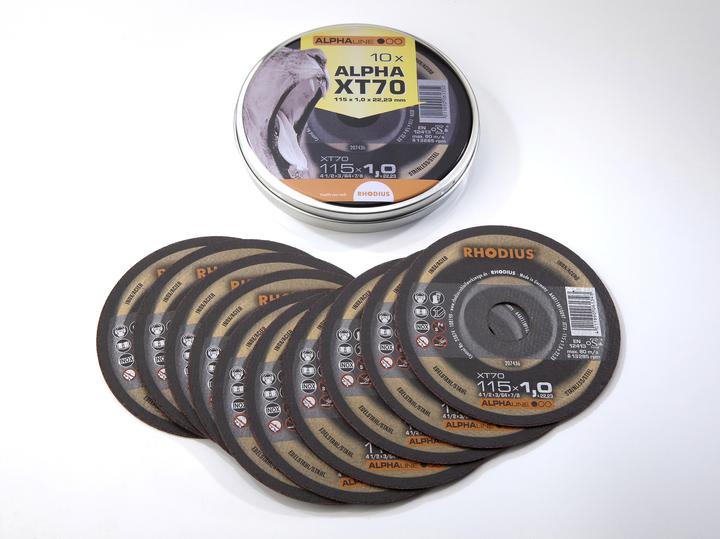 Actual product image Rhodius Extra thin cut-off wheel XT70 BOX