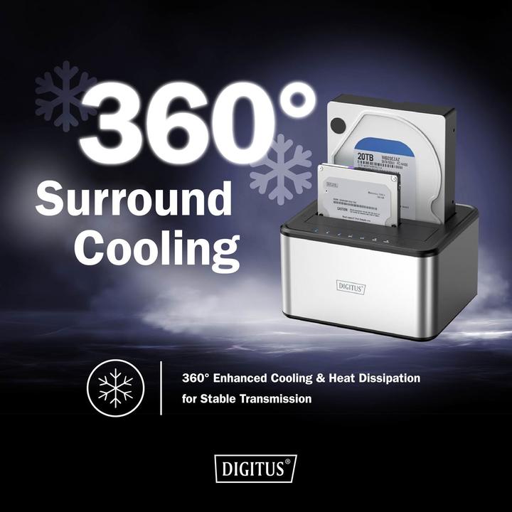 Image du produit Digitus Station d'accueil USB 3.0 Dual SATA HDD 2,5"/ 3,5
