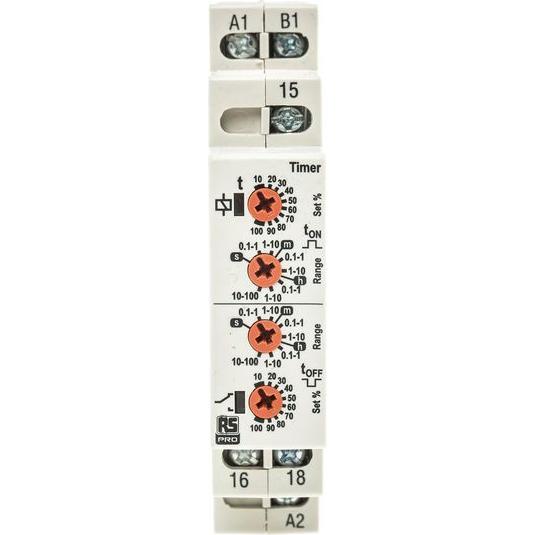 RS PRO Relè a tempo di riciclo asimmetrico, Relais