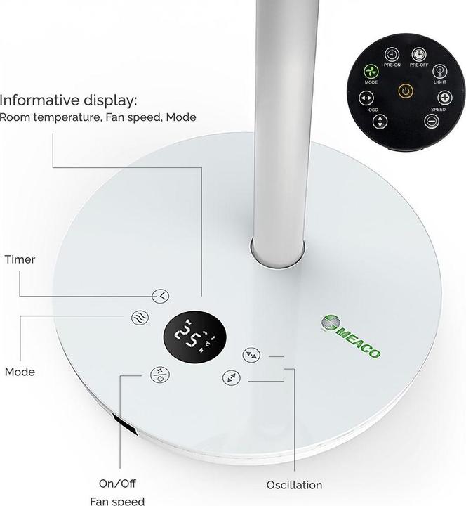 Produktbild Meaco Standventilator Air 360 Weiss (60 dB)