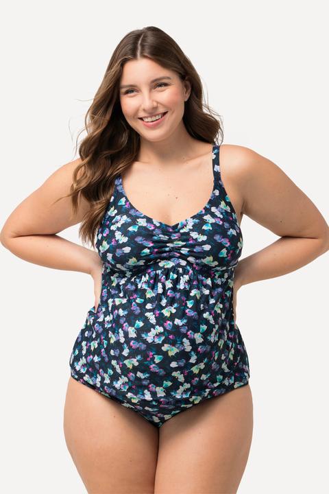 Immagine prodotto Ulla Popken Bellieva-Tankini, Zweiteiler, Blumenmuster, Raffung, verstellbare Träger (44)
