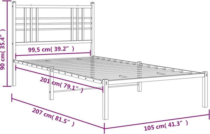 Image du produit vidaXL Bettgestell (200 x 200 cm)