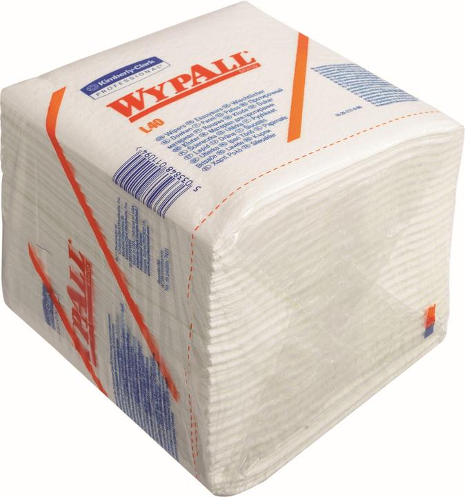 Actual product image Wypall Wiping cloths L40 1-ply 30.5x31.8cm quarter-folded white