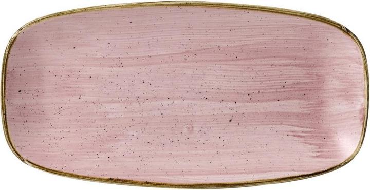 Actual product image Churchill Stonecast Petal Pink plate rectangular 29.8x15.3cm