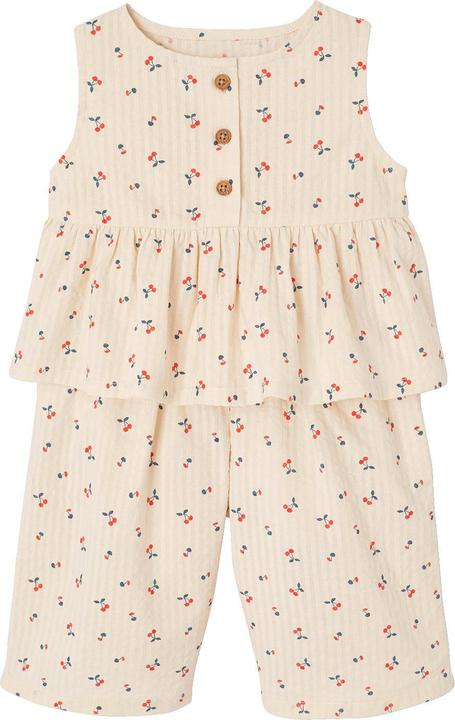 Produktbild Vertbaudet Baby-Set aus Ã¤rmelloser Bluse und weiter Hose mit Kirschen-Motive (62)