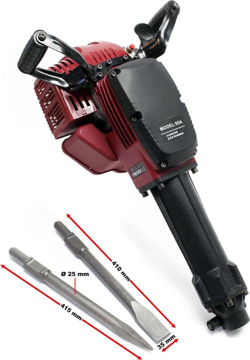 Produktbild Wiltec Abbruchhammer 2.5 PS 55J 1500 1/min Meisselhammer Stemmhammer Schlaghammer (Benzinbetrieb)