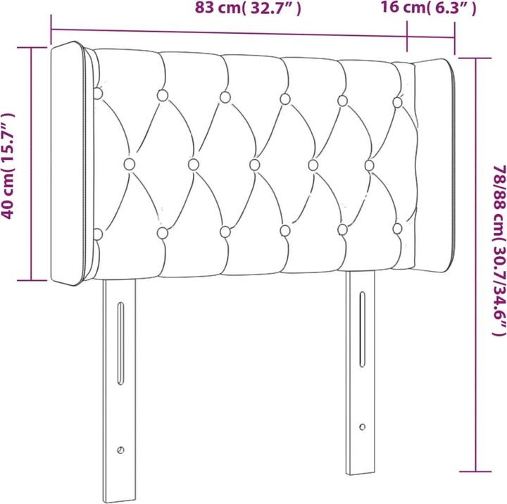 Image du produit vidaXL LED Kopfteil (93 x 16 x 88 cm)
