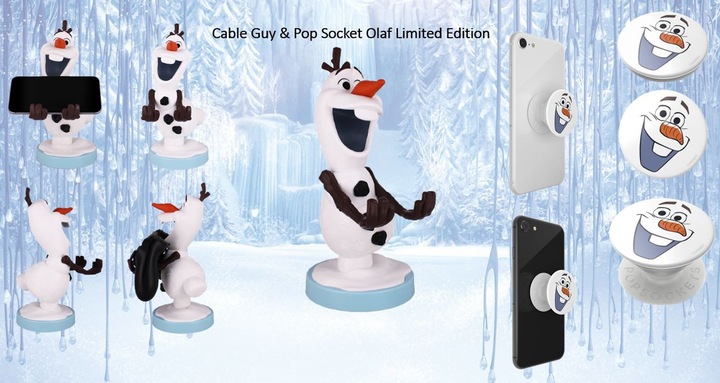 Actual product image Exquisite Gaming FROZEN Olaf + Pop Socket Limeted Edition - Cable Guy (Xbox 360, Xbox One S, Xbox Series X, PC, Mac, Switch, PS4, PS5)