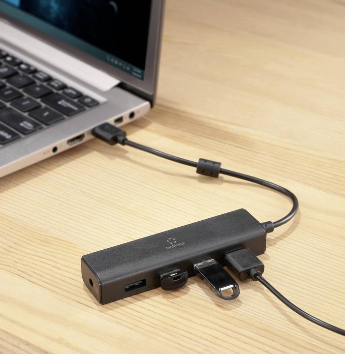 Produktbild Renkforce RF-USBH-110 4 Port USB 2.0-Hub Schwarz (USB-A, 4 Ports)