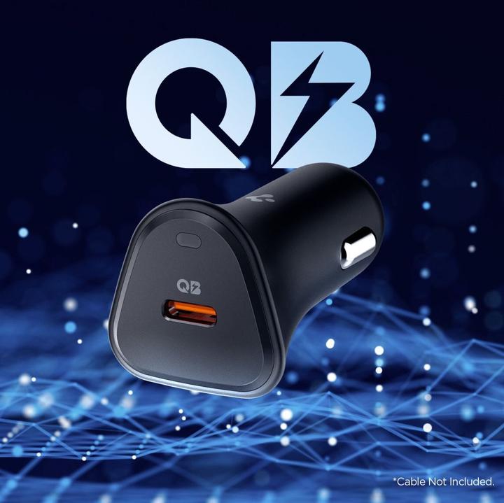 Actual product image Spigen - Car Charger Essential (EV301) - Type-C, Super Fast Charging, Quantum Boost, PD30W - Black