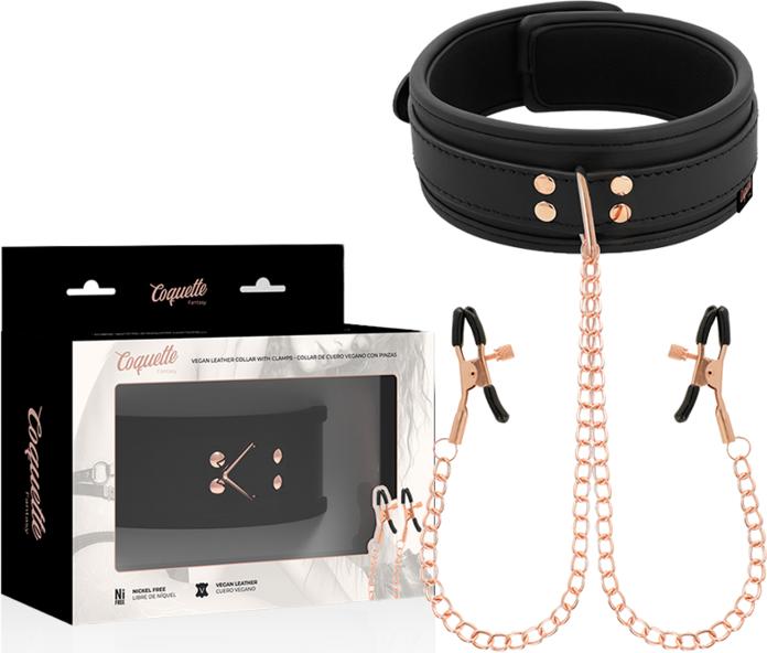 Actual product image Coquette Fantasy Coquette Chic Desire Fantasy Collar With Nipple Clamps