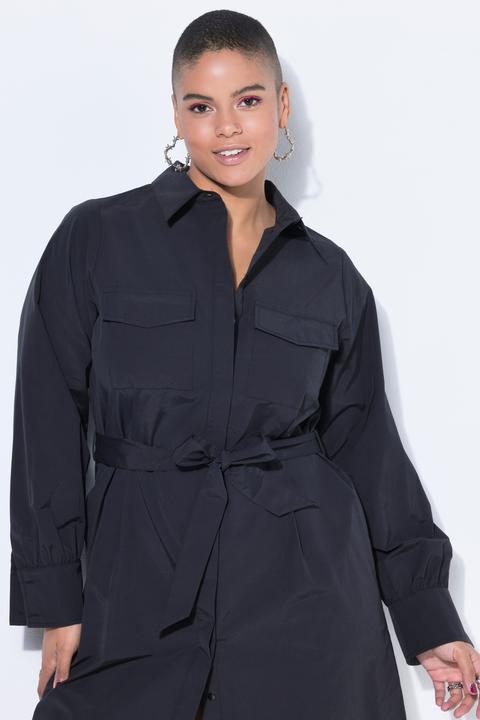 Produktbild Studio Untold Hemdblusenkleid, Fitted Fit, Midilänge, Bindegürtel (50, 52)