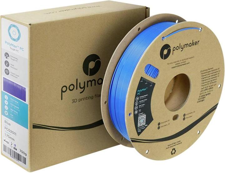 Actual product image Polymaker PolyMax Tough PC Blau 1,75 mm 750 g (1.75 mm, 750 g)