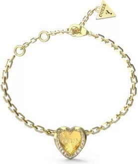Produktbild Guess - Mon Amour Romantic Gold Plated Heart Bracelet JUBB04607JWYG - Länge: 14,5 cm (14.50 cm)