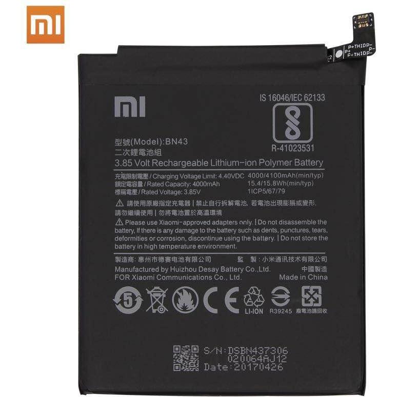 Xiaomi BN43 (Akku, Xiaomi Redmi Note 4X, Xiaomi Redmi Note 4), Mobilgerät Ersatzteile, Schwarz