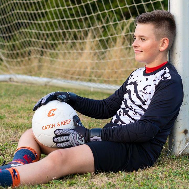 Produktbild Catch & Keep Fussballhandschuhe Kralle Splash Gr. 5 Grau Torwart Keeper Goalie Handschuhe (5)