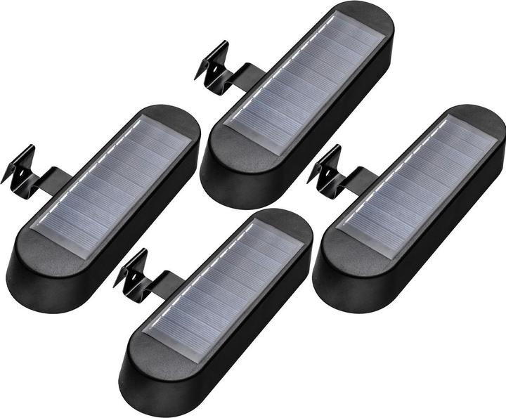 Immagine prodotto HI Set di 4 luci solari per grondaie, nere (IP44)