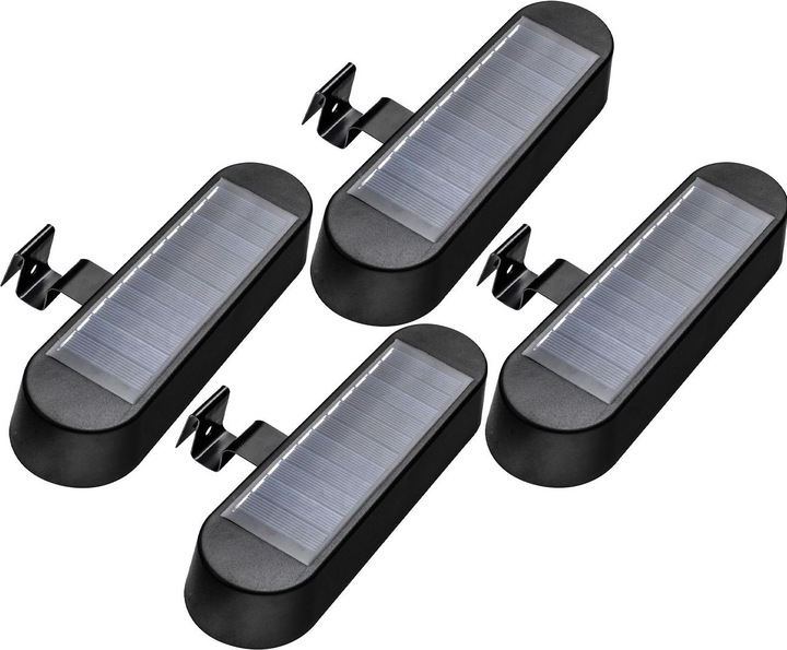 Produktbild HI 4er Set Solar-Dachrinnenbeleuchtung, schwarz (IP44)