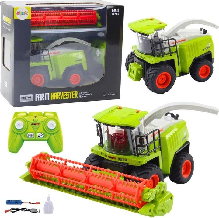 Actual product image Lean Toys Ferngesteuerter Mähdrescher mit Schneidwerk