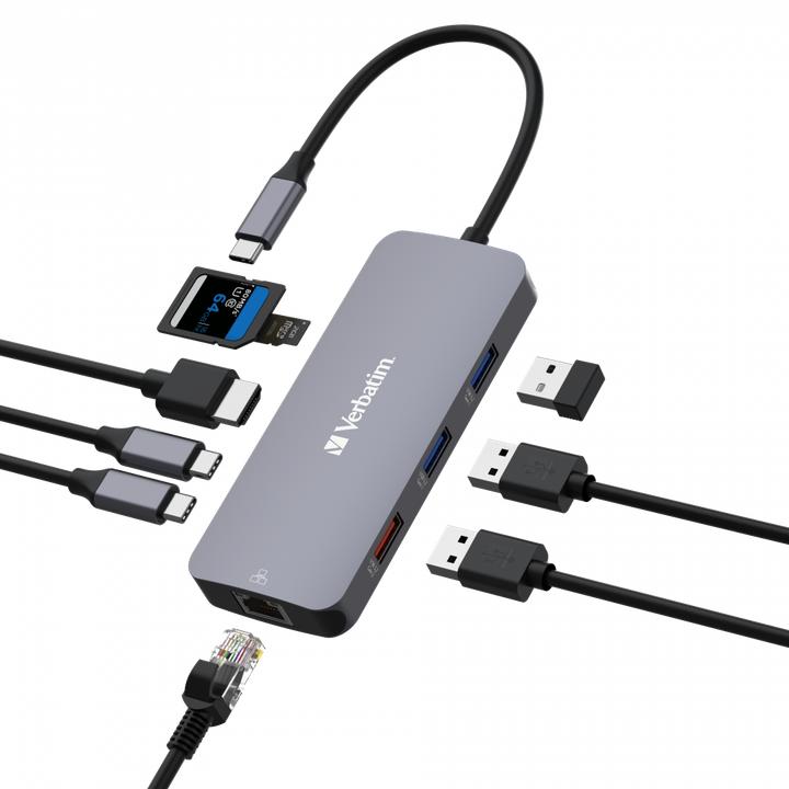 Produktbild Verbatim CMH-09 (USB-C, 9 Ports)