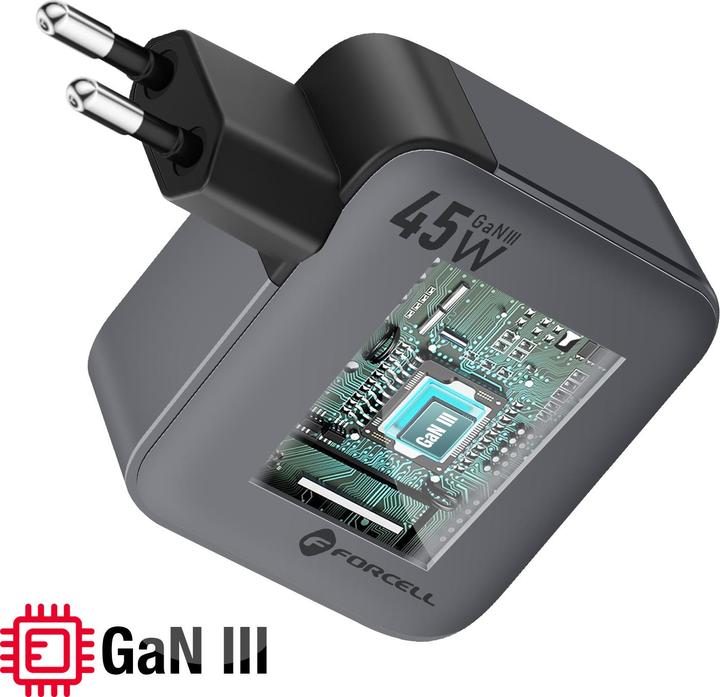 Actual product image Forcell 45W GaN III charger USB-C (45 W)