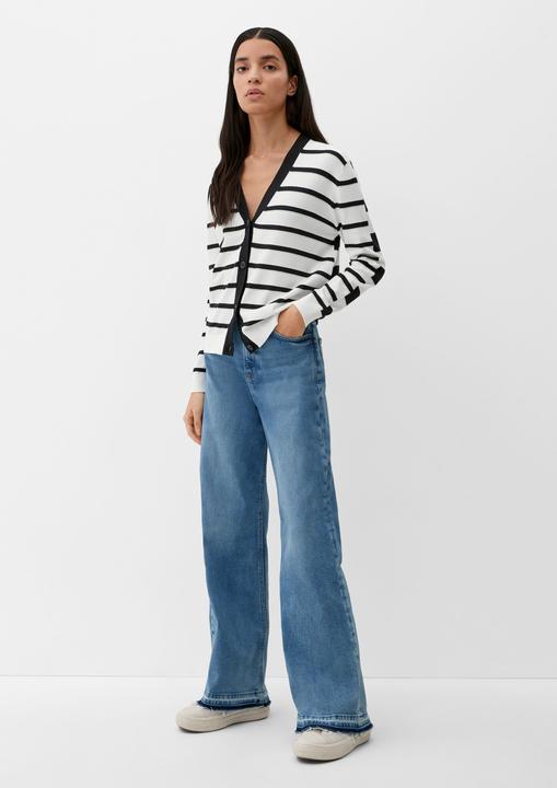 Produktbild s.Oliver Strickjacke Strickjacke mit Streifenmuster (36)