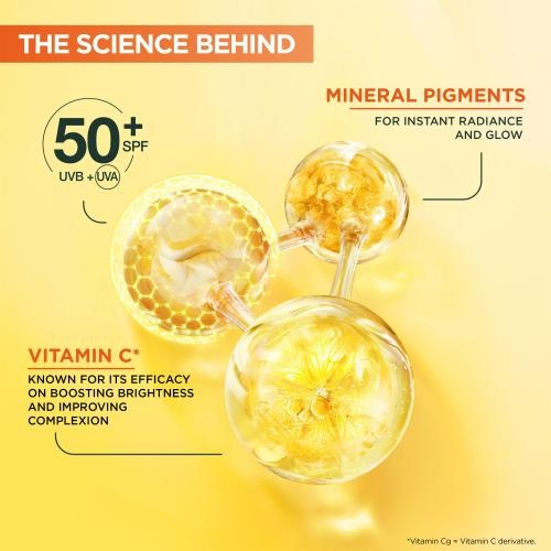 Actual product image Garnier Bright Complete Vitamin C Fluide Tinted (40 ml, Face fluid, SPF 50+)