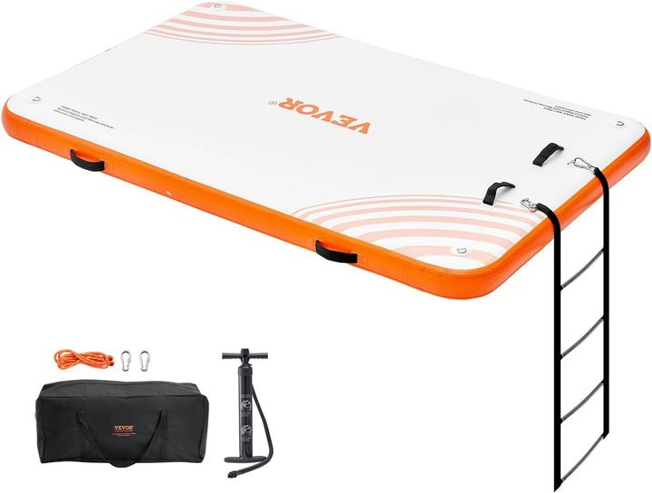 Actual product image Vevor Inflatable Floating Dock Platform