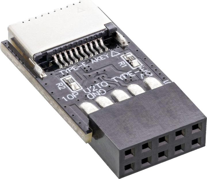Actual product image InLine USB 2.0 to USB 3.2 Type-E Key-A adapter internal (USB, 1.70 cm)