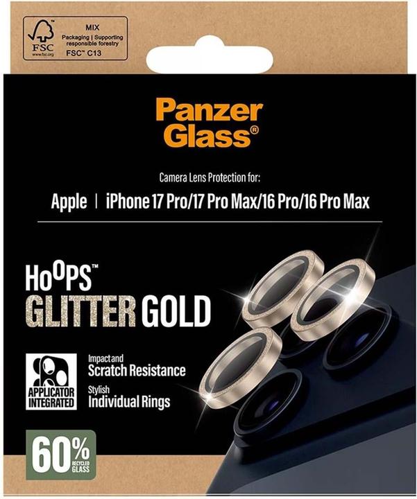 Produktbild PanzerGlass Hoops Camera Lens Protector (Apple iPhone 16 Pro, Apple iPhone 16 Pro Max, Apple iPhone 17 Pro, Apple iPhone 17 Pro Max, 1 Stück)