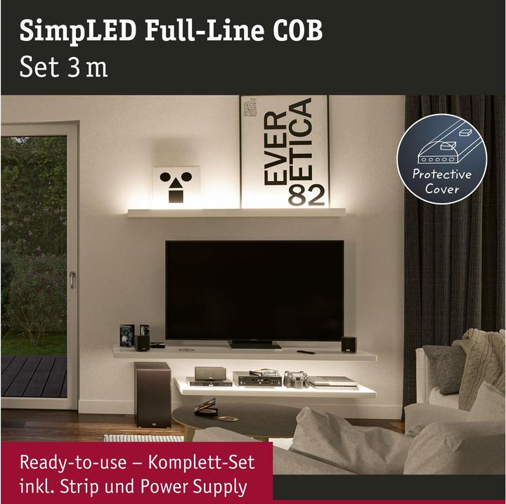 Produktbild Paulmann SimpLED COB Stripe Set (Warmweiss, 300 cm, Indoor)