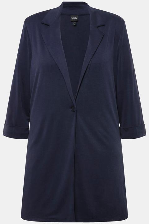 Actual product image Ulla Popken 3/4 Sleeve Jersey Blazer (46, 48)