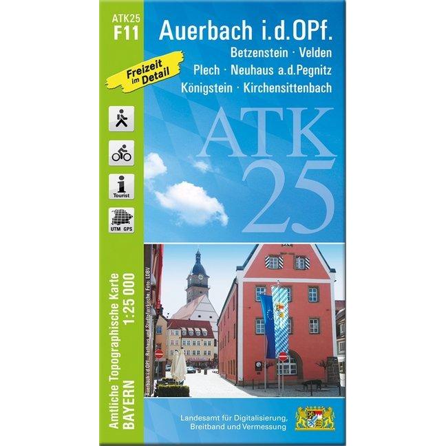 Amtl.Topogr.Kart.Bayern.F11 Auerbach, Landkarte