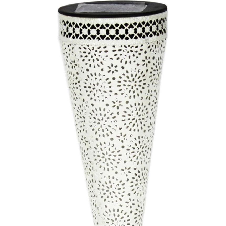 HTI-Living, Laterne, Solarlaterne Petal 2er Set Luna Creme (8 x 40 x 8 cm, 2 x)