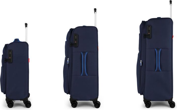 Actual product image Gabol Cloud 4-wheel suitcase set, 3-piece with stretch fold (113 l)