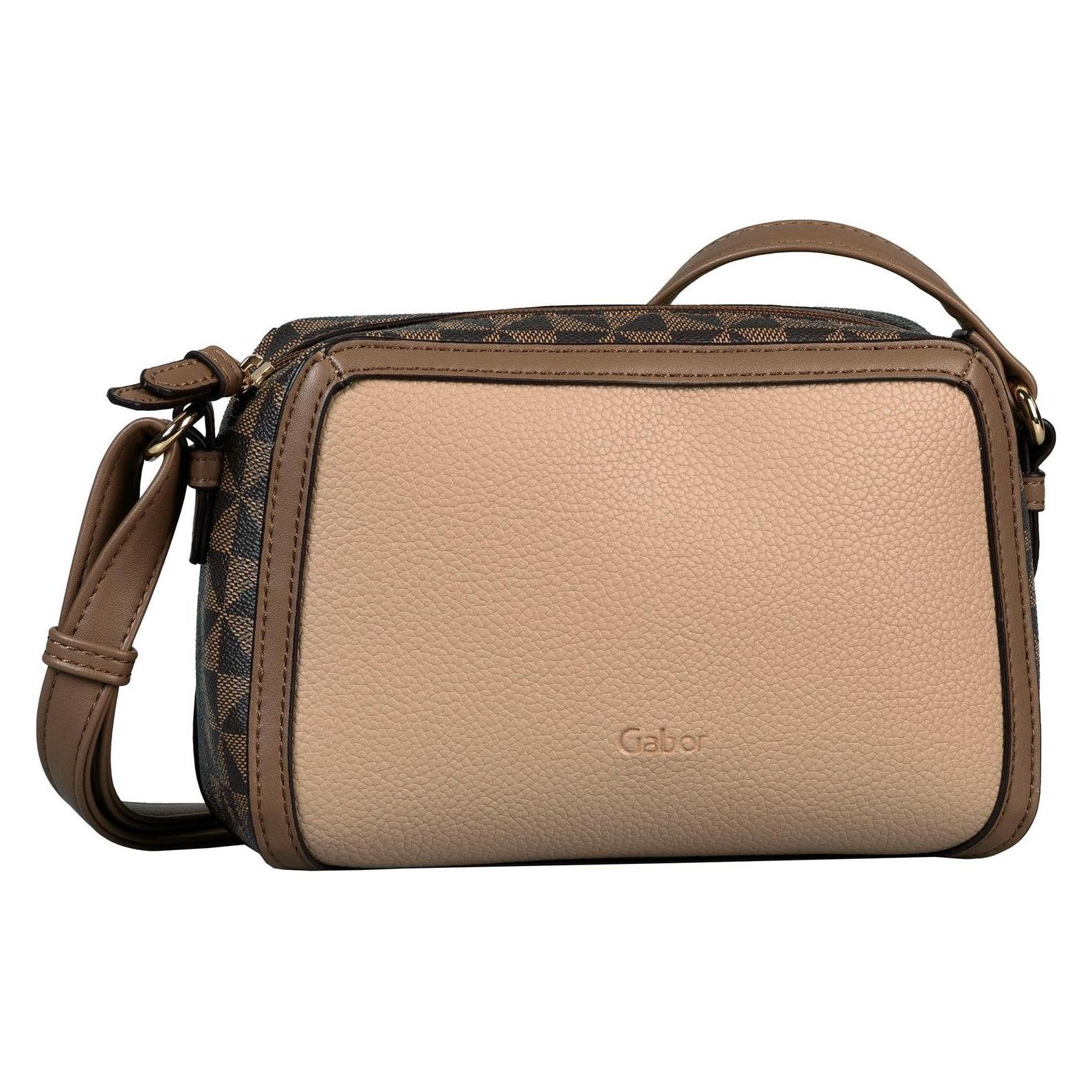 Gabor, Damen, Handtasche, Baria Camera Bag, Braun, Beige, Mehrfarbig